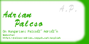 adrian palcso business card